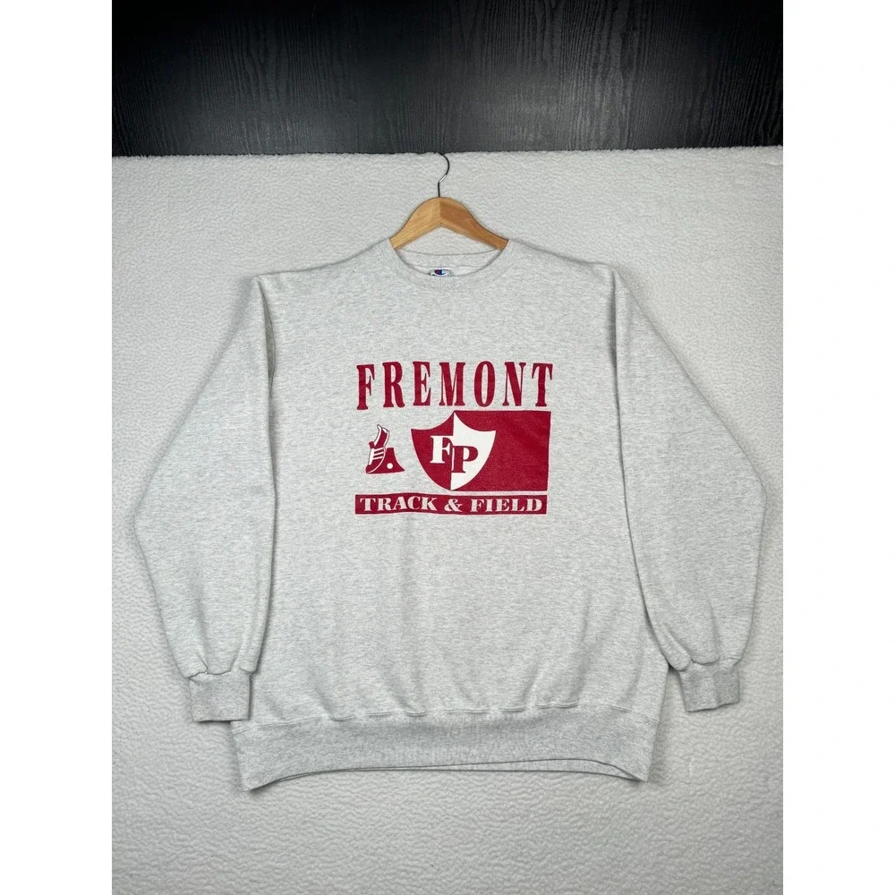 VTG 90s Champion Sweatshirt Fremont High School Track & Field - 3XL -Made in USA